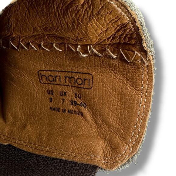 Hari Mari Leather Chelsea Boots Womens Size 9 Mossy Green Pull On - Picture 7 of 7